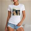 NONE Maglietta da donna con gatti divertenti, stile casual e streetwear, maglietta da donna 100% cotone, stampa gatti con birra e occhiali da sole, perfetta per il tempo libero, vacanze, estate, spiaggia,