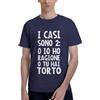 NONE T-shirt uomo con frasa divertente in italiano, maglietta a maniche corte, t-shirt casual in cotone, girocollo estivo, stampa grafica con lettere, streetwear, regalo per uomo