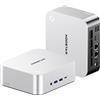NONE AOOSTAR MACO Mini PC AMD Ryzen 7 Pro 8845HS 5.1GHz Radeon 890M AI GPU, Doppio SSD PCIe 4.0 M.2, USB4 Dual 40Gbps e OCuLink, Uscita Display Quad 4K, Doppia LAN 2.5G WiFi 6, Raffreddamento VC, Sblocco