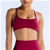 NONE Reggiseno Sportivo Senza Cuciture per Donna, Top da Yoga con Logo Bianco, Abbigliamento da Palestra, Reggiseno da Corsa