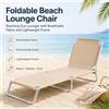 NONE Lettino Prendisole Pieghevole Portatile 188x55x24cm con Schienale Regolabile, Telaio in Alluminio, Chaise Longue da Esterno Impermeabile in Textilene per Piscina, Patio, Giardino, Campeggio