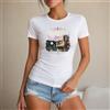NONE Maglietta da donna 100% cotone, stile romantico vintage, con stampa 'Verona ti amo' con ponte e fiori, perfetta per vacanze, viaggi, estate, tempo libero, regalo per lei, amante dell'arte e della