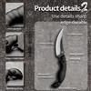 NONE Coltello a lama fissa in acciaio inossidabile 7Cr13Mov, manico antiscivolo monoblocco, per campeggio, caccia, sopravvivenza, EDC, con foro per laccetto