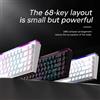 Ajazz Tastiera meccanica da gioco cablata Ajazz NK68 con illuminazione RGB a 68 tasti hot-swappable, adatta per ufficio e gaming
