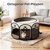 NONE Recinto Ottagonale Pieghevole per Animali 3 Misure S/M/L, Tenda Isolante Oxford TraspiranteImpermeabile, Scatola di Parto per Gatti Cuccioli Cani Piccoli e Medi Viaggi Casa