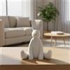 NONE Coniglietto "Bunny Relax" - Statuina Minimalista in Bianco Opaco