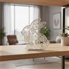 NONE Statua Decorazione Pasquale Filigrana di Primavera - Silhouette di Coniglio Traforata