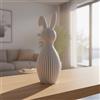 NONE Coniglietto Bunny Harmony - Statuina Minimalista in Bianco Opaco