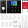 PGST Sistema di allarme PGST Tuya WiFi 4G GSM, allarme antifurto, sensore di movimento, sensore per porte e finestre per la sicurezza domestica e la vita intelligente.