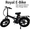 NONE ROYAL Q&C E-Bike 48v 20AH Velocità Massima 24,99km/h Autonomia Massima 60km