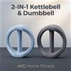 NONE Questo kettlebell/manubrio 2 in 1 da 4 kg è dotato di un peso antiscivolo e multifunzionale, ideale per allenamenti a casa, squat, allenamento dei bicipiti e fitness generale.