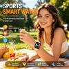 NONE Smartwatch MIKI ST2-GOLD con schermo IPS da 1,96 pollici, batteria a lunga durata da 250 mAh, impermeabile IP68, cardiofrequenzimetro, per uomo e donna.