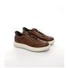NONE Sneakers con plateau da uomo, scarpe casual effetto pelle PU liscia, design traforato traspirante, comode scarpe da ginnastica con lacci per l'uso quotidiano, lavoro e stile street.