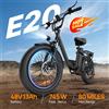 URLIFE E20 E-Bike, Batteria 48V 13Ah, 25KM/H, Autonomia 80KM, Pneumatici Fat 20X3'', Bici Elettrica per Adulti per Pendolarismo Urbano e Tutti i Terreni