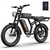 URLIFE Bicicletta Elettrica URLIFE T2 con Potente Motore da 250W, Batteria Rimovibile 48V 15.6Ah, Pneumatici Fat 20"x4", 25KM/H, 7 Velocità, Doppio Freno a Disco, per Adulti e Tutti i Terreni