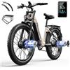 Shengmilo Nuova bicicletta elettrica Shengmilo a doppia trazione da 26 pollici 160N. Bicicletta elettrica da montagna con motore ad alta potenza da 2000W, display a colori, batteria al litio da 48V 17.5Ah, per