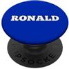 Ronald Merch Ronald - Targhetta per nome, piccola, con testo bianco, personalizzabile PopSockets PopGrip Adesivo