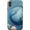 Space Art Planetary System Solar System Custodia per iPhone X/XS Planet Space Art Sistema Planetario Sistema Solare