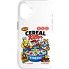 Bahaa's Tee Custodia per iPhone 16 Funny Vintage Dark Humor Cereal Killer Food Skull Graphic