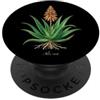 The Botany Bureau Illustrazione della pianta di aloe vera PopSockets PopGrip Adesivo