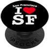 Bahaa's Tee I Heart San Francisco, San Francisco USA Californ Graphic PopSockets PopGrip Adesivo