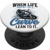 Asphalt Wisdom Quando la vita ti getta una curva si appoggia in esso motociclista PopSockets PopGrip Adesivo