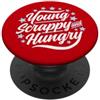 Young Scrappy and Hungry Typography Tees Giovane Scrappy e Hungry USA 4 luglio America Grafico PopSockets PopGrip Adesivo