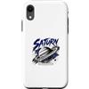 Planet Orbit Stellar Cosmos Saturn Custodia per iPhone XR Coordinate spaziali mondiali anellate di Saturn Planet