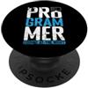 programming code PC computer nerd Langua Programmatore di codifica di notte PopSockets PopGrip Adesivo