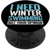 Swimming water cold winter ice Health fr Ho bisogno di Winter Swimming PopSockets PopGrip Adesivo