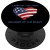 USA - Disegni degli Stati Uniti d'Americ USA Cuore - Land of the Free because of the Brave PopSockets PopGrip Adesivo