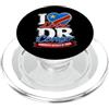 Congo Heart Studio I Love DR Congo Bandiera Cuore Congolese Heritage Art PopSockets PopGrip per MagSafe
