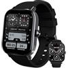 YISH Orologio Smartwatch Uomo Donna: 1.85'' Orologio Smartwatch con Effettua/Risposta Chiamate, 20+ Sportive Smart Watch con Sonno/Cardiofrequenzimetro, IP68 Fitness Tracker per iOS Android