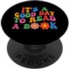 Its a Good Day to Read a Book Funny Flow È un buon giorno per leggere un libro Lettura divertente dei topi di biblioteca dei fiori PopSockets PopGrip Adesivo