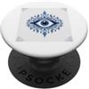 Evil Eye Greek Mythology Greece Gifts Blu scuro scuro malocchio occhio greco Kako Mati Mandala Art PopSockets PopGrip Adesivo