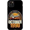 Jahrgang 1990 36. Geburtstag Awesome Custodia per iPhone 11 Pro Max Grande da ottobre 1990 36° compleanno frase 36 anni