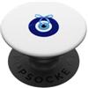 Evil Eye Greek Mythology Greece Gifts Nastro blu scuro con fiocco malocchio greco kako mati PopSockets PopGrip Adesivo