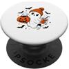 Spooky Season Vibes Carino fantasma zucca Beanie Halloween dolcetto o scherzetto PopSockets PopGrip Adesivo