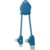 Xoopar Cavo Multi USB 4 in 1 - Caricatore Universale con Connettori Lightning, USB-C e Micro - Ideale per Caricare Smartphone, Auricolari, Tablet OctoMini Blu