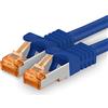 1aTTack.de 686929 Cat7-1x 5m - Cavo di rete Cat 7 Ethernet Lan 10 Gb/s PIMF LSZH Blu
