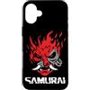 Samurai Japanese Oni Demon Mask Cyber Pu Custodia per iPhone 16 Plus Samurai Giapponese OniCyborg Maschera Demone Cyberpunk Streetwear