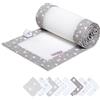 babybay Paracolpi in rete piqué 3D adatto per modello Maxi, Boxspring, Comfort e Comfort Plus, grigio perla, stelle bianche