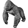 GILDE Statuetta Gorilla in resina nera, 21 x 29,5 x 26 cm