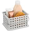 InterDesign iDesign Basic Cesto portaoggetti, Piccolo organizer multiuso in plastica per bagno e cucina, grigio chiaro