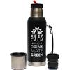 Mate Green Largoinox Vacuum Flask 1L Nero ● Bottiglia termica in acciaio inox 18/8 ● Ideale per Mate Tee ● Mantiene caldo/freddo per 8 ore ● Senza BPA, lavabile in lavastoviglie (LGC14281)