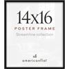 Americanflat, Cornice portafoto con plexiglass lucido, 35,6 x 40,6 cm, collezione Streamline, con bordo sottile, per esposizione a parete, con accessori per appenderla, nero