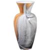 GILDE GLAS art Vaso decorativo grande per fiori - Vaso in vetro colorato - decorazione soggiorno regalo per donne altezza 50 cm marrone bianco