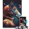 JIANGENNF Puzzle per adulti da 1000 pezzi con zebra astronauta gioco interattivo interazione genitore-figlio compleanno e Natale 38x26cm