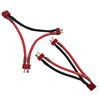 Nuofan 2pcs Serial Parallel Adapter Connettore T Plug Series And Parallel Y-Harness Adapter con Cavo in Silicone da 12awg 10cm 1 Femmina a 2 connettori Maschio per connessione Batteria Lipo RC