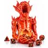 Generico Torre dei Dadi D&D con Porta Dadi Integrato, Dice Tower per Dungeons & Dragons, Torre Lancia Dadi per Giochi di Ruolo da Tavolo RPG, Dadi D&D, Kit 7 Dadi in Omaggio (DEMON)